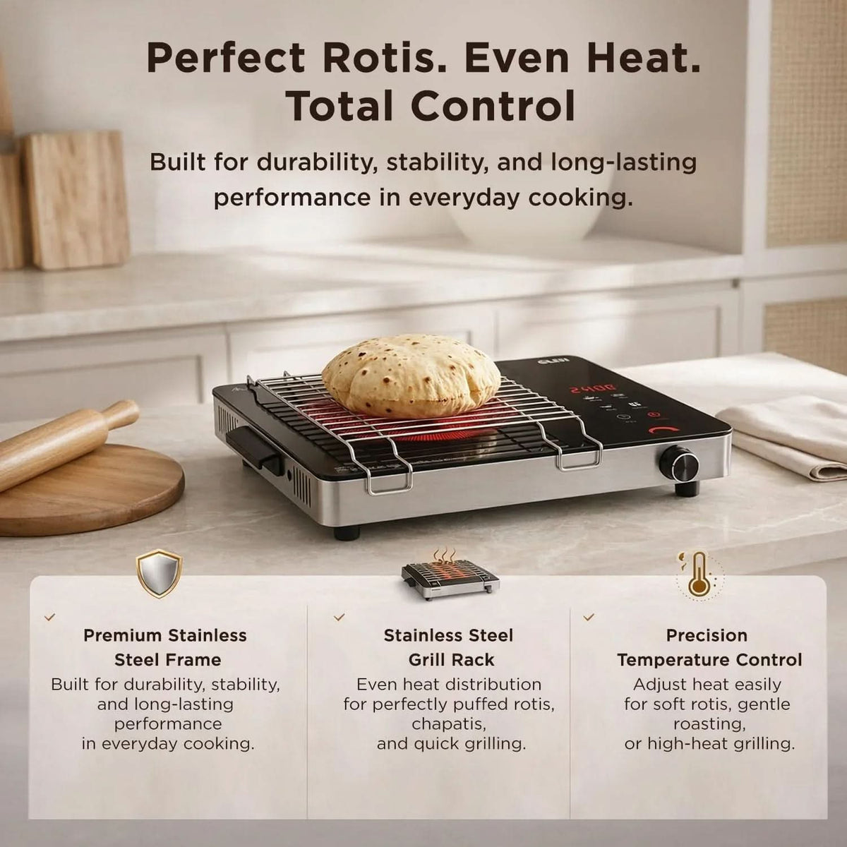 Glen 2200W Infrared Cooktop
