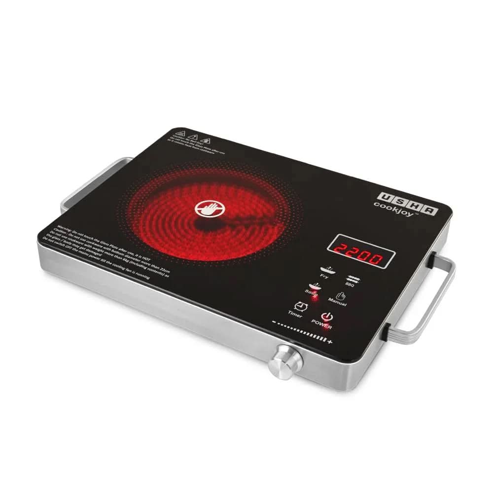 USHA IR2200TCB Infrared Cooktop with Grill 2200W