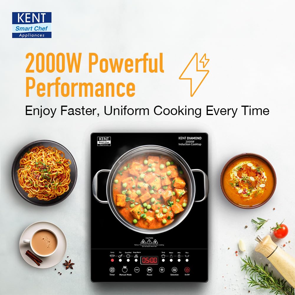 KENT Diamond Induction Cooktop 2000W