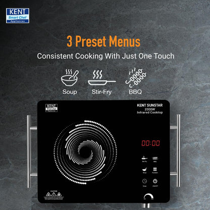 KENT Sunstar Infrared Cooktop 2000W