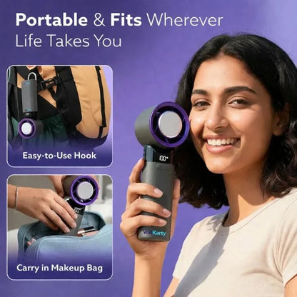 Voltkarty ChillPod Pro | Mini Handheld Fan With Ice Cooling Technology