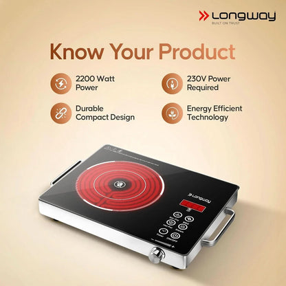 Longway Infralite Pro ICT 2200W Infrared Cooktop