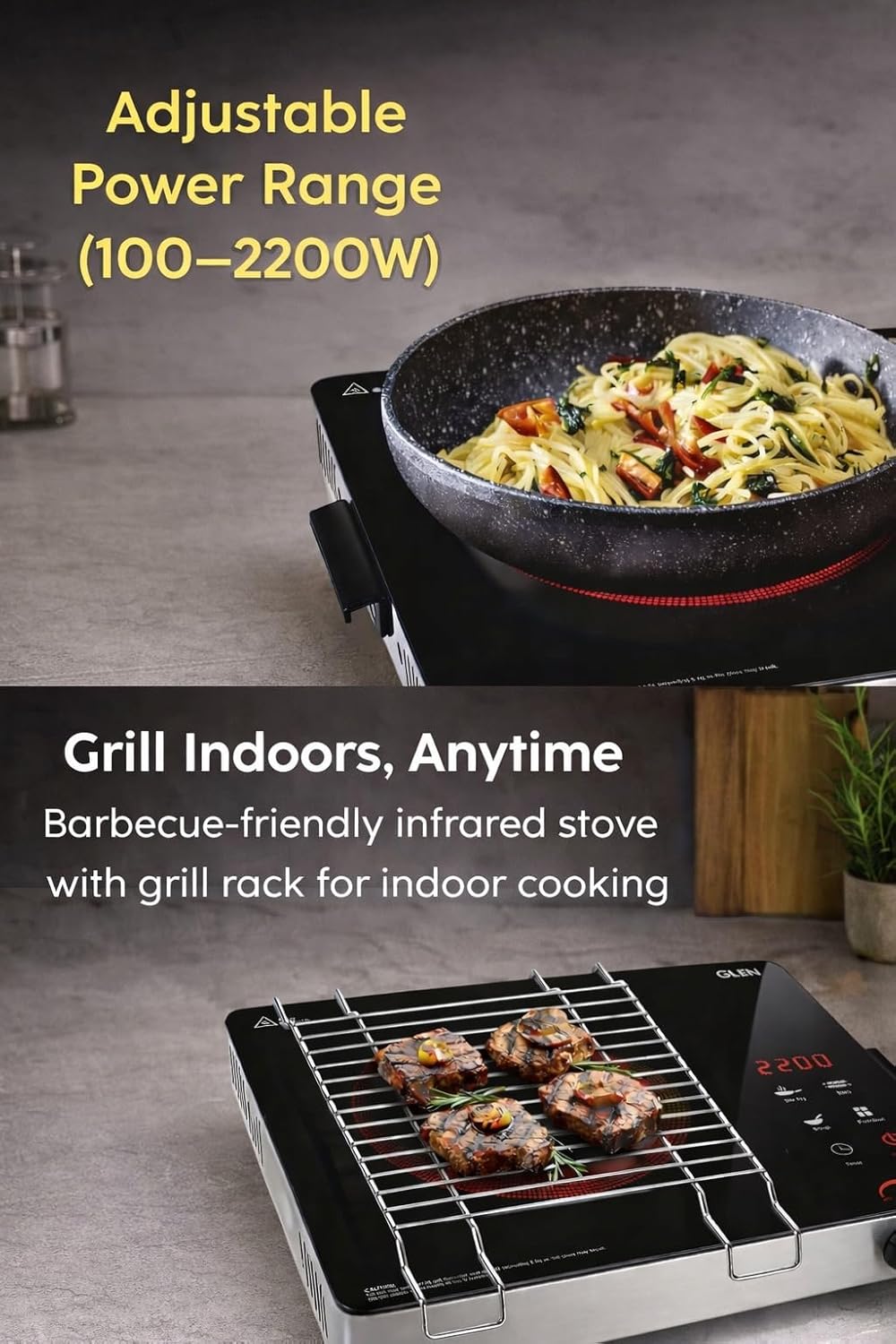 Glen 2200W Infrared Cooktop