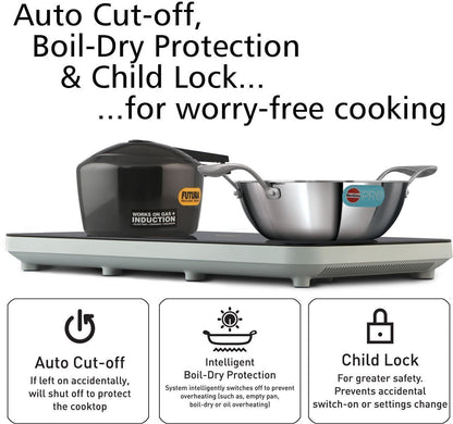 Hawkins Futura Dual Hob Induction Cooktop, 3600W