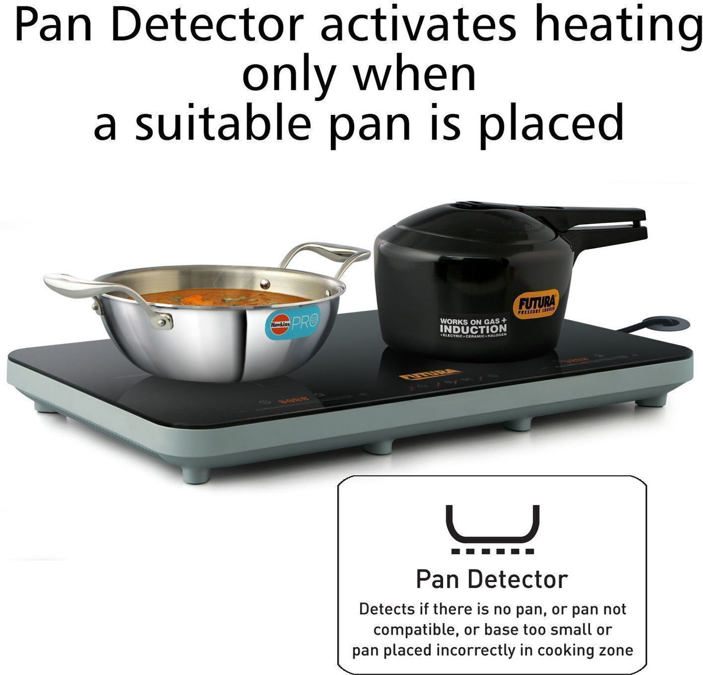 Hawkins Futura Dual Hob Induction Cooktop, 3600W